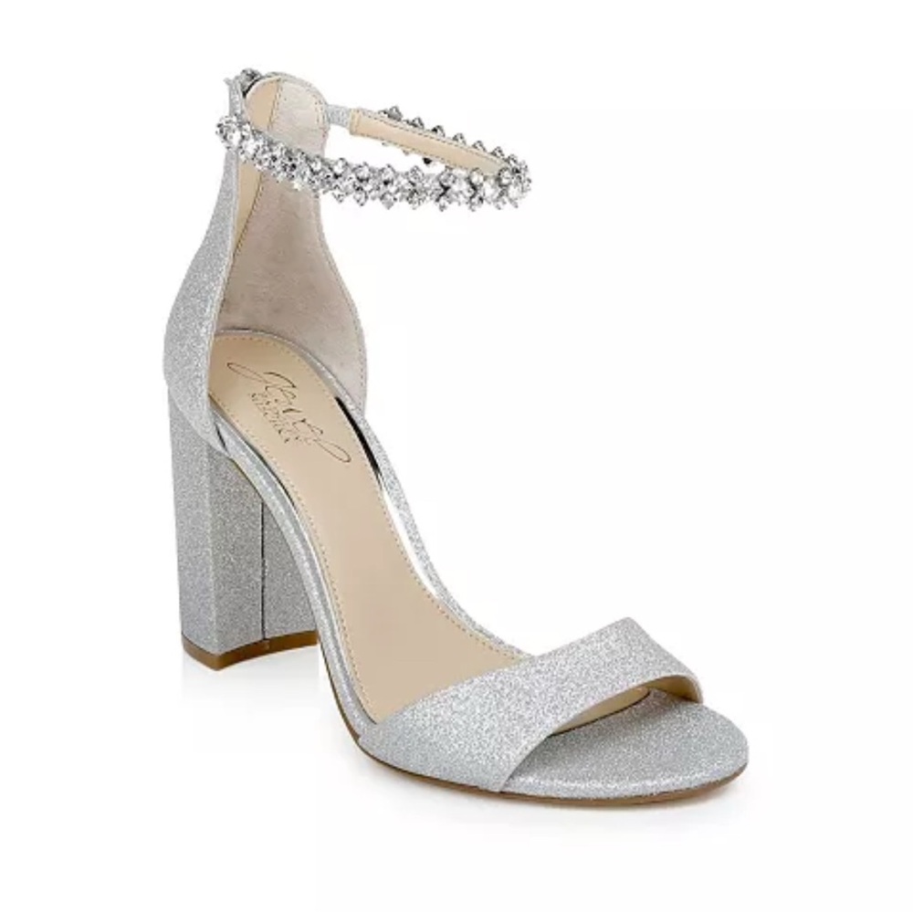 Badgley Mischka Louise Peep-Toe Block Heel